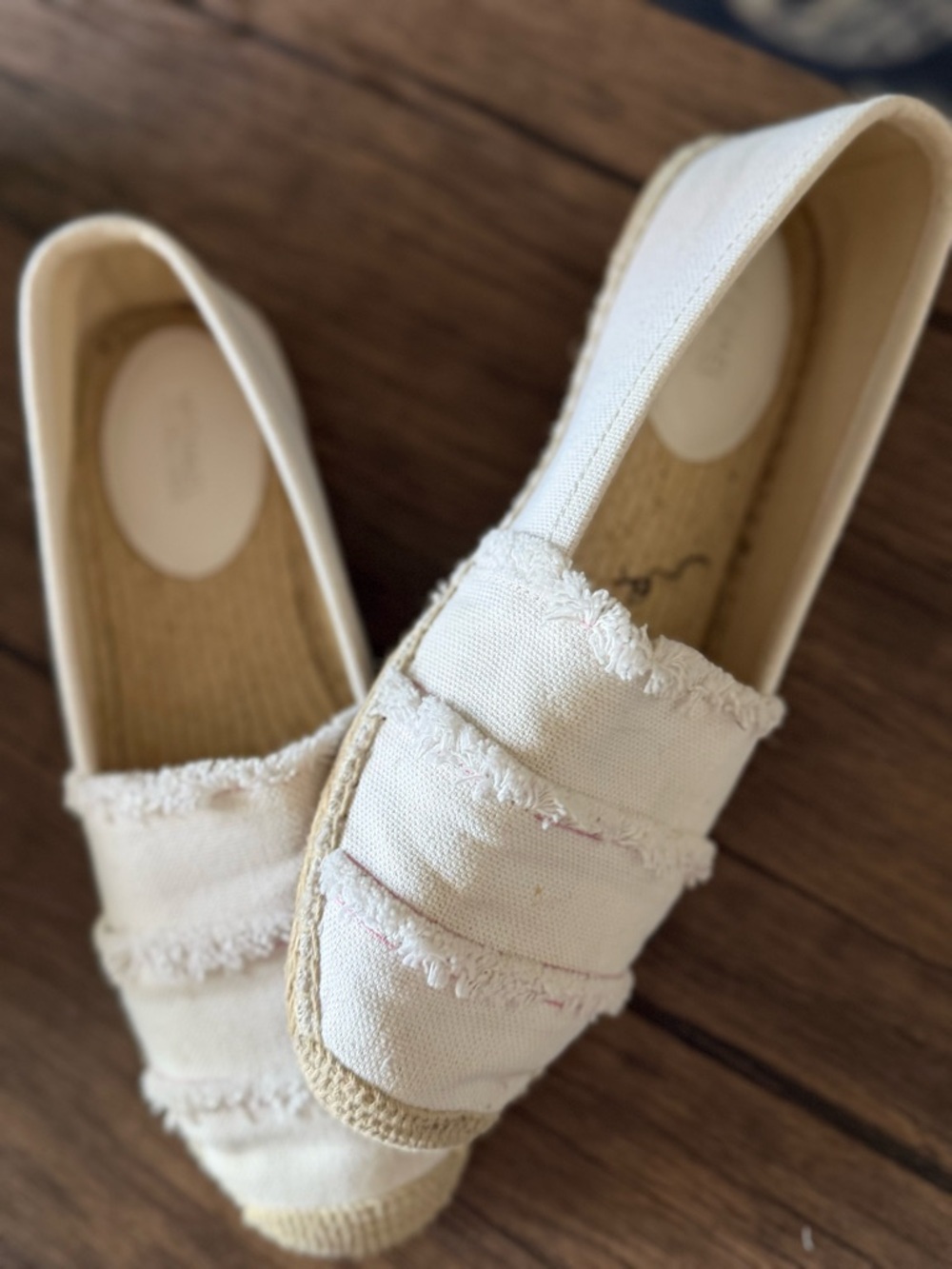 Michael Kors NIB Ivory Canvas Espadrille Loafers - Women's Casual Slip-Ons